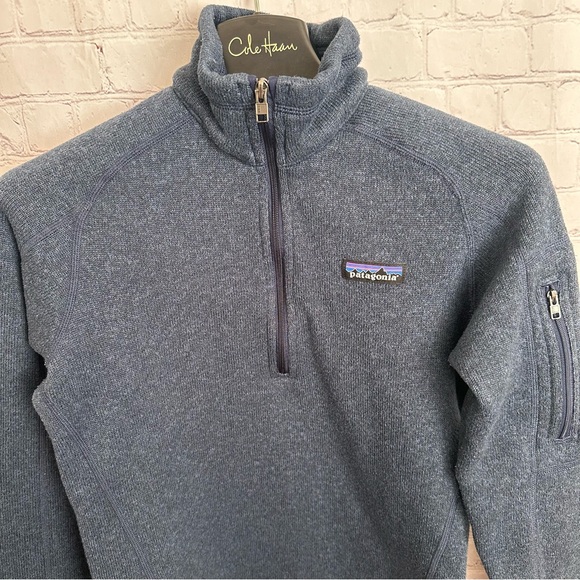 Patagonia Better Sweater 1/4 Zip Women Size XS Navy Blue Fleece Pullover Jacket - Picture 3 of 8